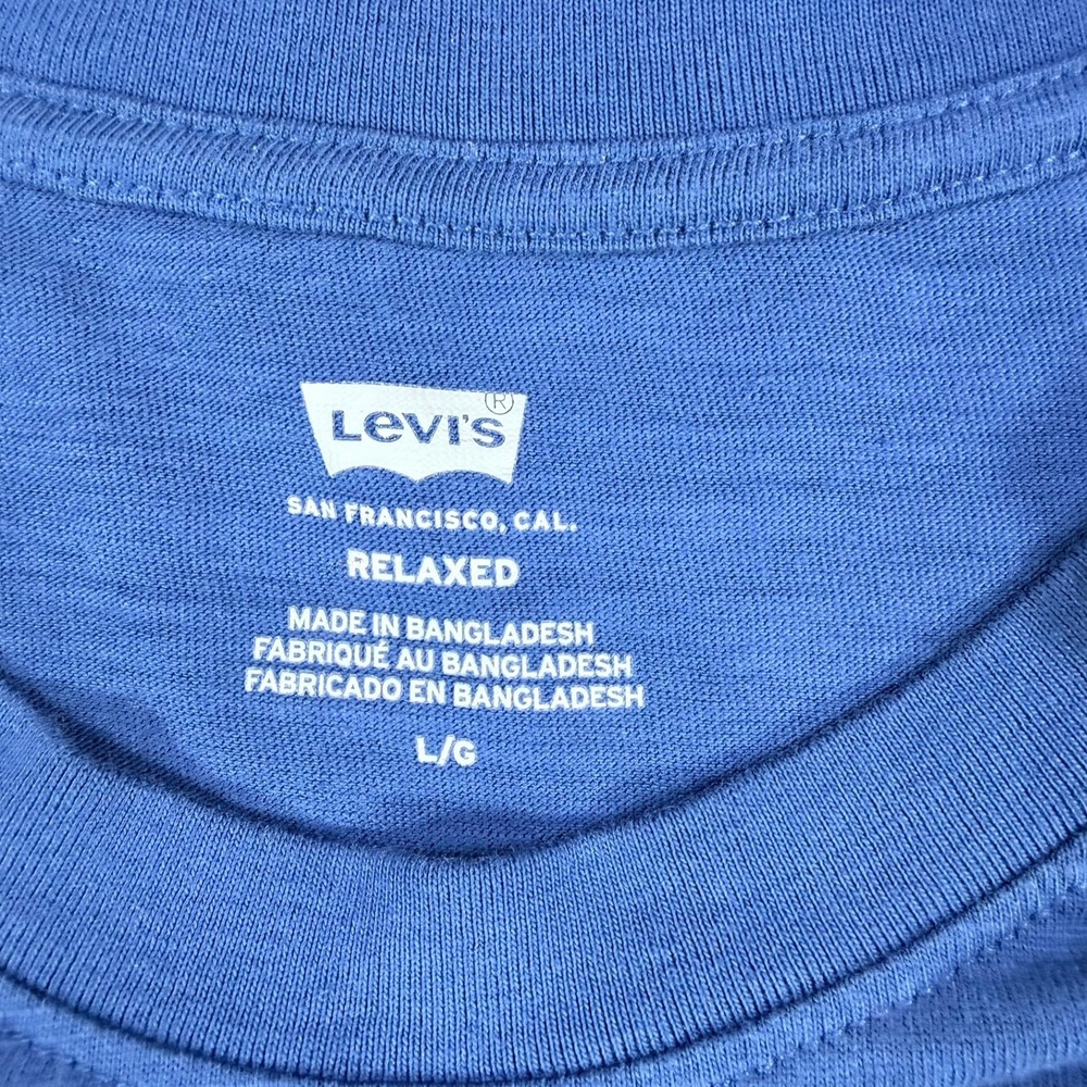 Levi's Mens Large Blue 100% Cotton Midnight Riders Graphic Relaxed T-Shirt New - Picture 3 of 7